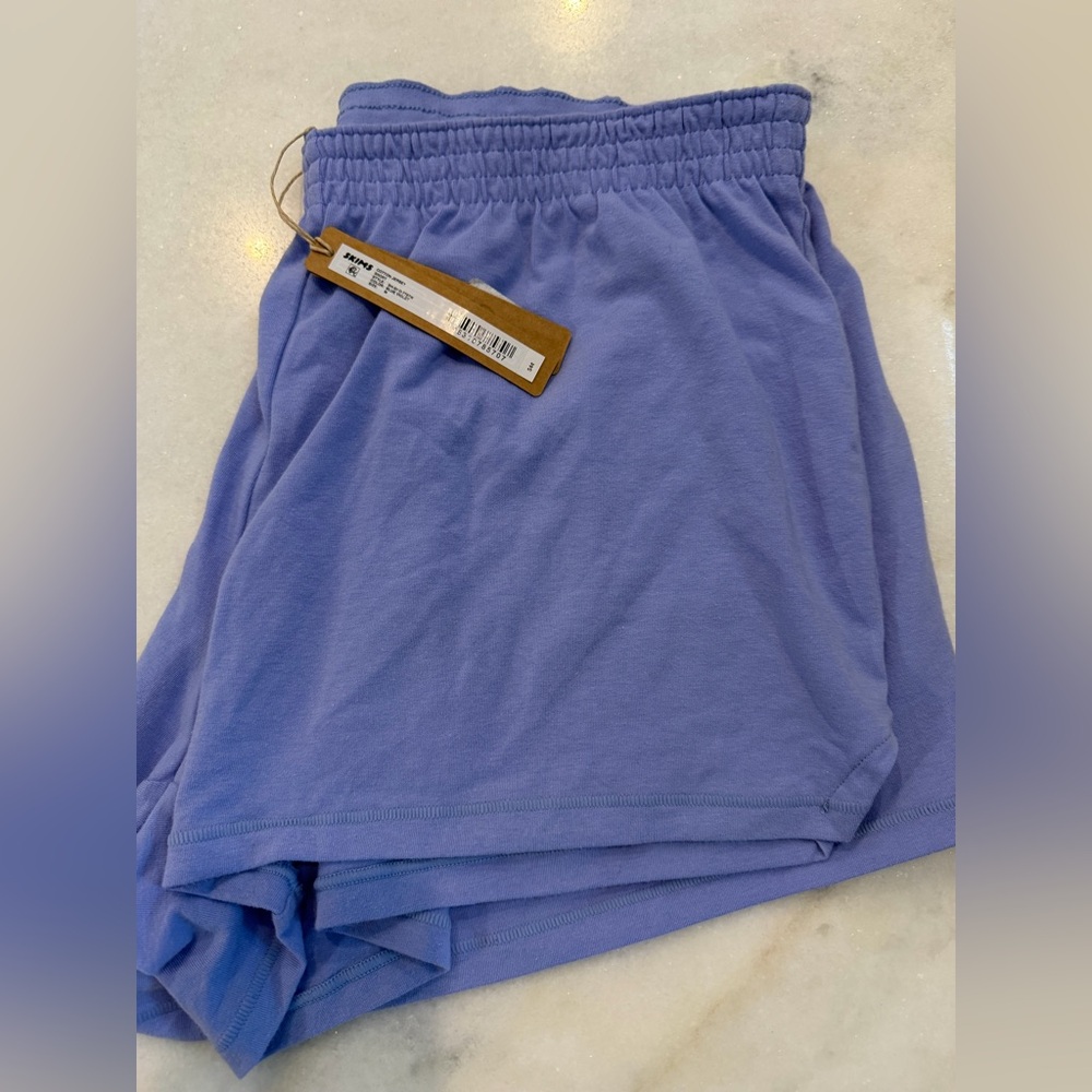 Skims Blue Violet Cotton Jersey Short Size Medium NWT